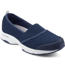 Traveltime Family|Slip Ons>Easy Spirit Twist Slip On Sneakers Navy Woven
