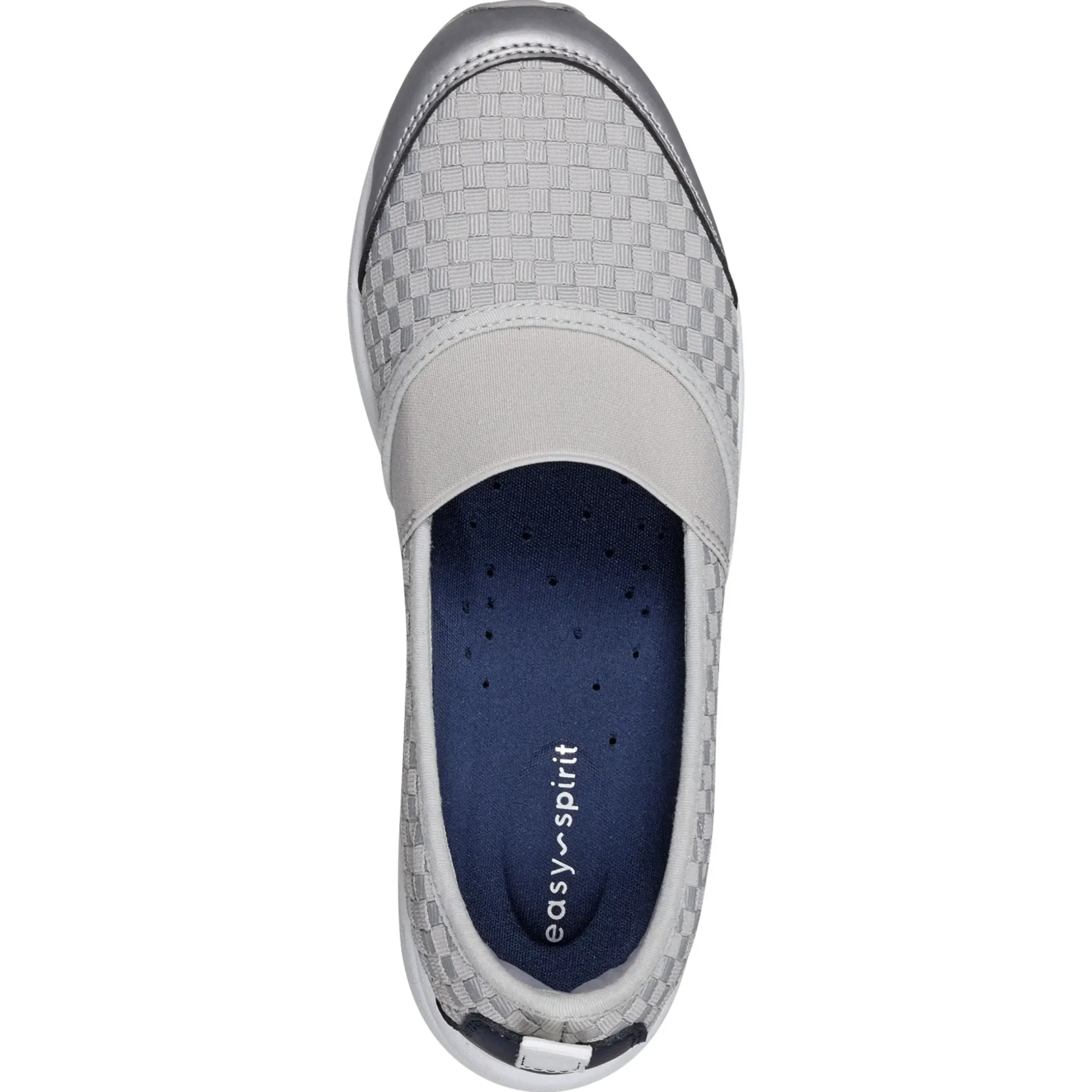 Traveltime Family|Slip Ons>Easy Spirit Twist Slip On Sneakers Grey Woven
