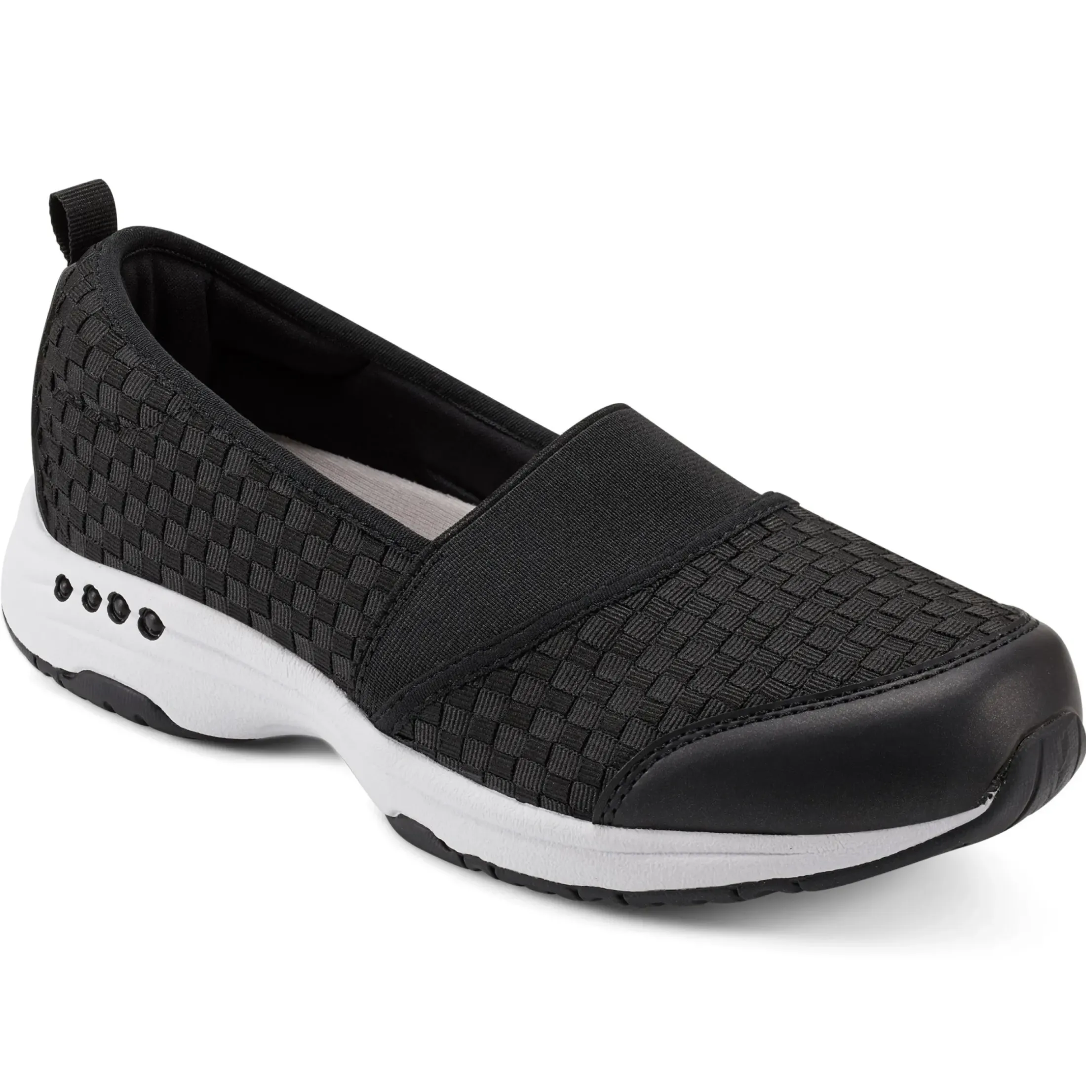 Traveltime Family|Slip Ons>Easy Spirit Twist Slip On Sneakers Black