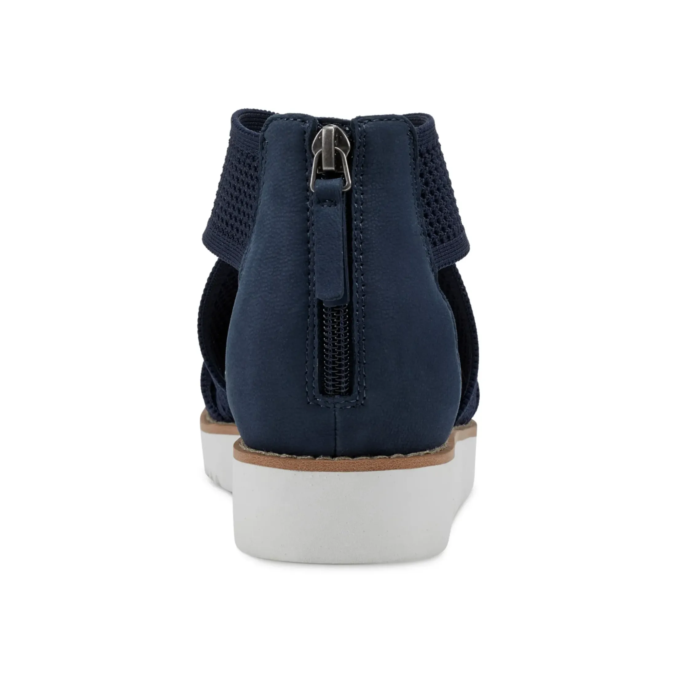 Casual|Flats>Easy Spirit Wander Flat Sandals Navy Knit