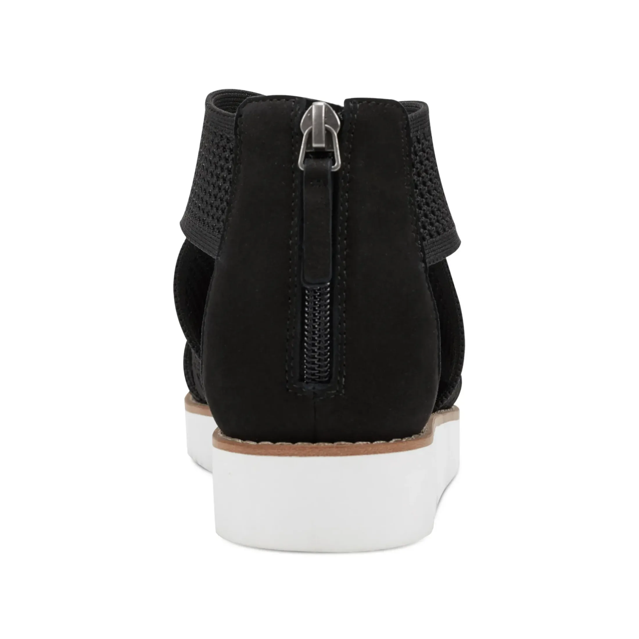 Casual|Flats>Easy Spirit Wander Flat Sandals Black Knit