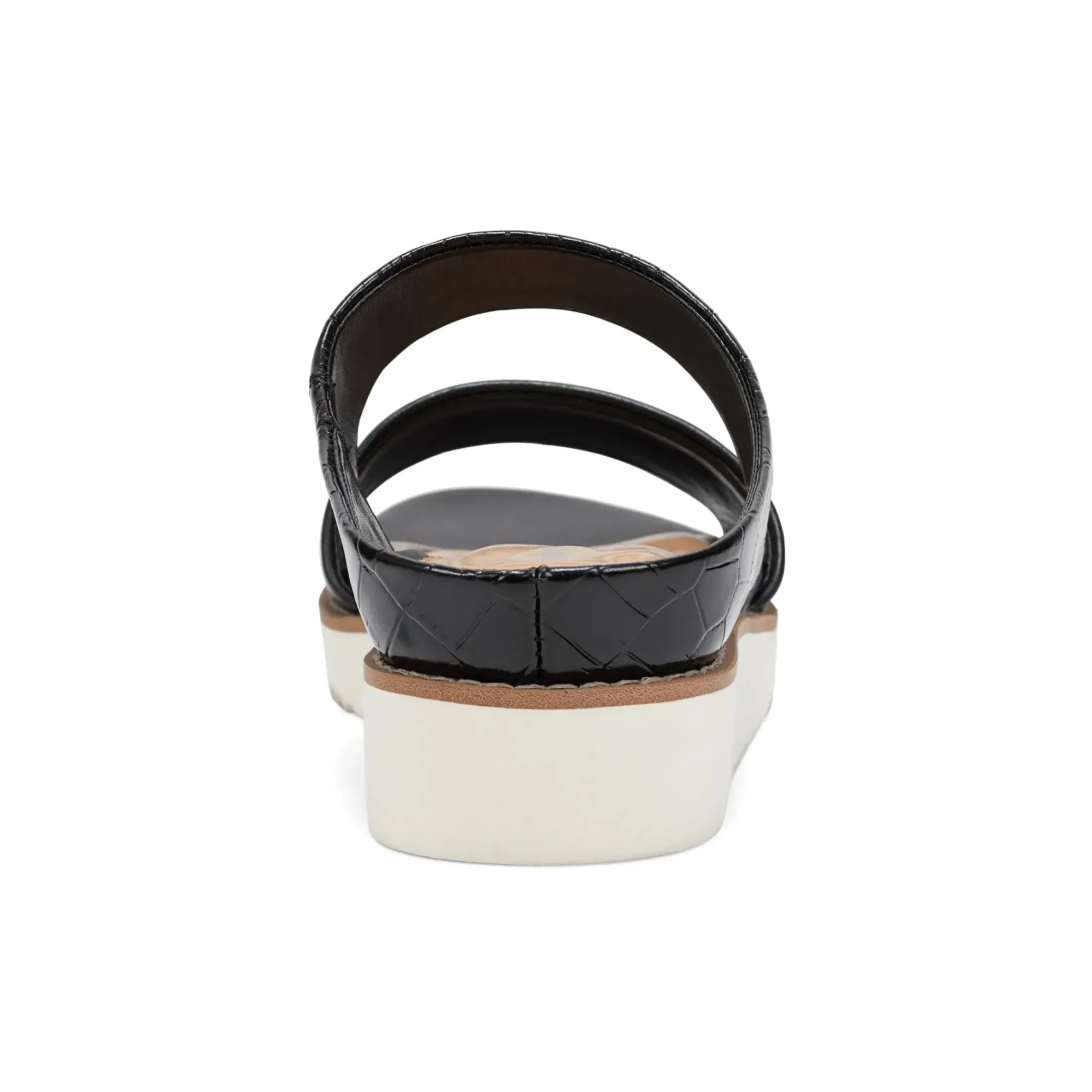 Casual|Sandals>Easy Spirit Wilma Slip On Sandals Black Croco Print