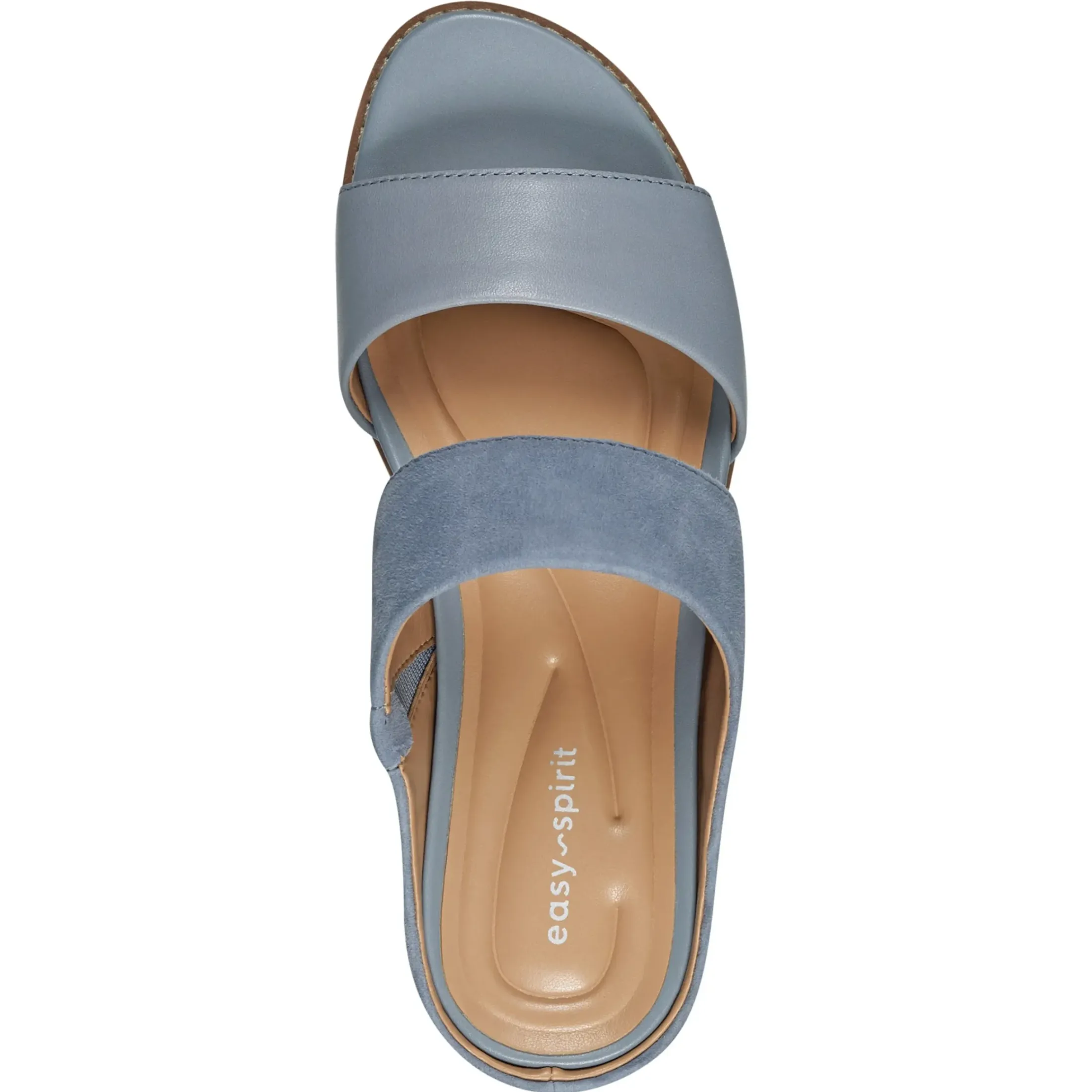 Casual|Sandals>Easy Spirit Wilma Slip On Sandals Medium Blue